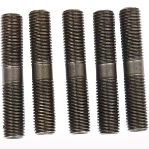 Chinese manufacturer black anti-oxidation carbon steel grade 10.9 8.8 wholesale price double headed bolt