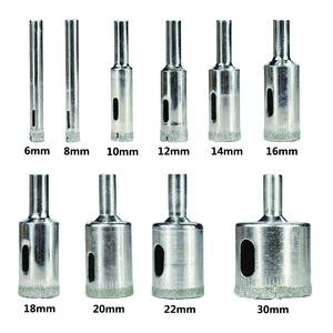 Wet Drilling DIA 3-50mm Diamond Grit Drill Bit Tile Hole Saw Set For Ceramic Porcelain Tile Glass