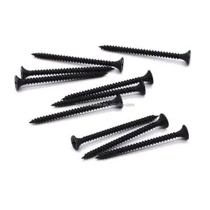 South America Market High Quality 3.5mm Black Galvanized 25mm 32mm Black Gypsum Drywall Screw Black Coarse Thread Drywall Screw
