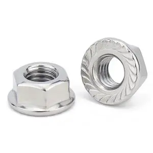 DIN6923 Stainless Steel Hex Flange Nut With Zinc Plated Finish