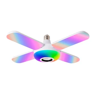 COYOLED Foldable Smart Remote Control Four-Leaf Wifi 50w Music Bulb Light