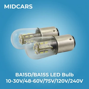 BA15D LED Bulb High Brightness Lamp 220V 240V Double Contact Bayonet Base for Sewing Machine Cabinet Appliance Lighting Warm