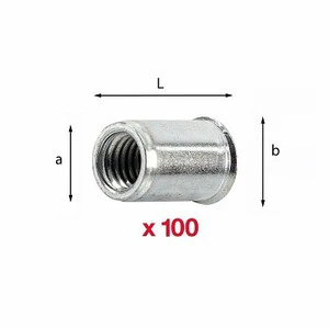 Usag 995 Ac M10 Sleeve Nut 20mm Length Class 8.8 Metric Fully Threaded Nuts X 100