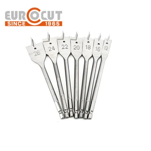 EUROCUT Factory High Quality Hex Shank Bright Flat Wood Spade Drill Bit