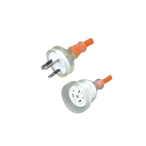 Transparent SAA Australian Plug with Extension Socket