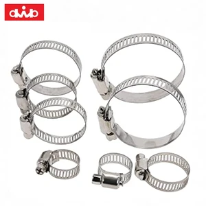 Worm Drive Hose Clips Customizable 304 Stainless Steel Radiator Hose Clamp American Type Worm Gear Adjustable Pipe Fittings