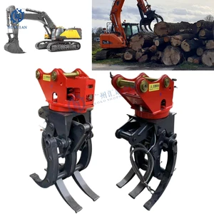 20 Ton Excavator Wood Grab Chainsaw R210-3 R210lc R210lc-7 R220lc-7 R220lc-9s Hydraulic Rotating Tree Cutting Log Cut Grapple