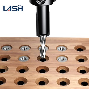 Lansheng Sharp Durable 10mm Shank Alloy Woodworking Countersink Drill Bits Fully Ground Center Drill for Drilling