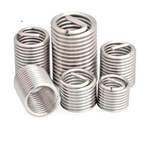 Stainless Steel Wire Thread Insert M3 to M18 Sheath Spiral Screw Repair Sleeve ISO9001 Certified Custom Length