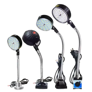 LED Machine Light with Flexible Gooseneck and Magnetic Base Shop Tool Lamp for Lathe Work Bench Sewing Machine Grill Industrial