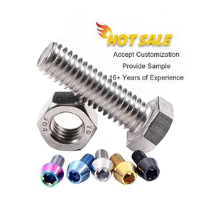 Factory Stock Custom M3 M5 M6 M8 M10 M12 M16 Stainless Steel Titanium Alloy Steel A2 A4 DIN931 Hex Nut and Bolt With Washer