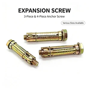 Durable 3 Piece 4 Piece Internal Expansion Bolt Color Zinc Plated Carbon Steel Plasterboard Drywall Mounting Fastener