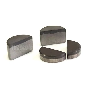 ZZBETTER 1304/1308 Half Moon PDC Inserts with Carbide Diamond Buttons OEM 13mm Diameter for Saw Blades