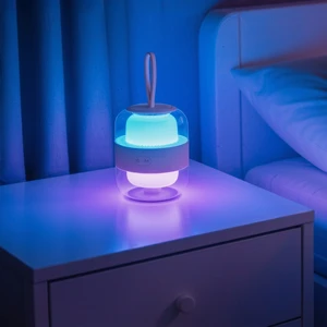 Handheld LED Night Light Rechargeable Small Bedside Lamp for Dormitory and Apartment Decor