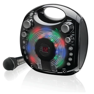 Party Top Selling Karaoke Speaker RGB LED Music Lights with Two 2W Speakers Support AV/RCA Output for Home & Mobile Phone