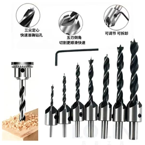 Professional Countersink Drill with Chamfering, Adjustable Length Building Material Processing Machinery Accessory