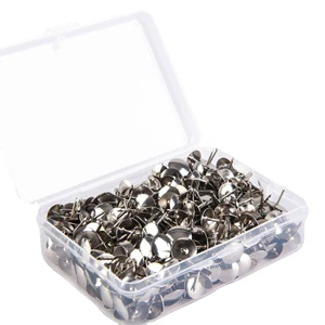 500pcs Silver Metal Thumb Tacks,Roundness Push Pins Office Tacks for Corkboard