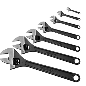 6 8 10 12inch Steel Metric Blackening Wrench Long Handle OEM DIY Industrial Grade Open End Wrenches