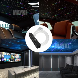 APP&Remote Control Pure White Shooting Star Meteor Kit Car Headliner Star Light Kit Fiber Optic Shooting Meteor Ceiling Light