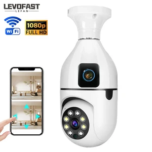 LEVOFAST WiFi Dual Lens Light Camera V380 Pro 2MP Smart E27 Bulb Wifi Security Camera 360 Degree Wireless Wifi Camera