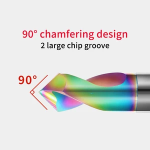 CHOWMASTER HRC55 DLC Coated 2Flute Spotting Drill Bit for Precision Positioning on Aluminum Copper and Acrylic Materials