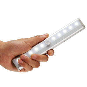 L0406 Creative infrared human body light control sensor light 10LED long aluminium bar cabinet wardrobe night light