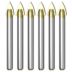 BEILI 4/5/6/8/10/12mm Carbide Triangle Drill Bit Set 10Pcs for Tile Glass Marble Porcelain Wall Brick Drilling