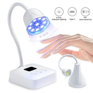 Professional Standard Adjustable Flexible Mini Uv Gel Curing Light Cordless Nail Uv Sanitizing Dryer Table Nail Lamp