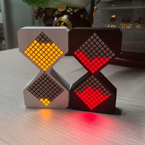 Electronic timer wireless charging table lamp USB charging gift bedside 3D hourglass decoration atmosphere LED night light