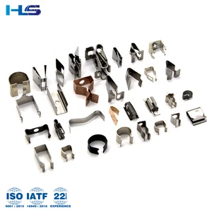 Custom Small Mini U C Shaped Gripper Stainless Steel Cable Safety Retaining Loaded Round Terry Metal Tension Flat Spring Clip