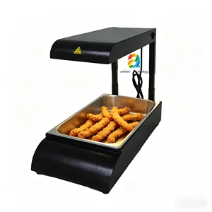 Electric Warming Lamp Smart Digital Control 1L Capacity 24 Hours Operation Keeps French Fries Fried Chicken Fillets Cheese Balls