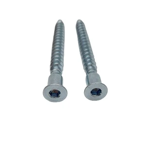 Confirmat Screw 5.0*40mm to 7.0*70mm, Galvanized Flat Head Furniture Fastener for Wood Cabinet Assembly