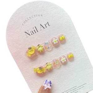 Candy Girl OEM Salon Suppliers Press on Nails Hand Painted Short False Nails Acrylic Handmade Press on Nails