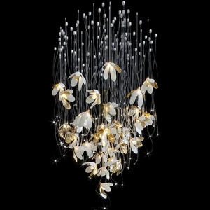 Elegant Design Indoor Decoration Pendant Lamp Villa Wedding Salon Staircase LED Chandelier Light