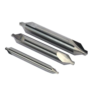 Double End Center Drill Straight Shank 45HRC 3x50mm Precision Spotting Centering Drill for Hardened Steel CNC Lathe Machining