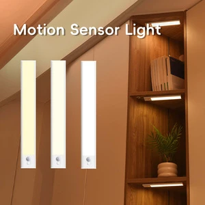 Modern ABS Motion Sensor LED Night Light 3 Color Temperature Dimmable USB Rechargeable Magnetic Under Cabinet Light