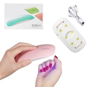 6W Mini UV Led Nail Lamp Portable Dryer Nail Curing Lamp 6 LED Low Power Consumption Gel Lamp for Manicure