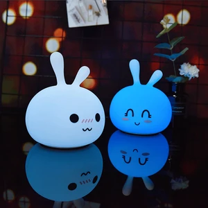Animal Mini Small Gifts Nursing Lighting Cute Silicone Baby Nursery Touch Sensor Led Tap Children Lamps Squishy Usb Sleep Lamps