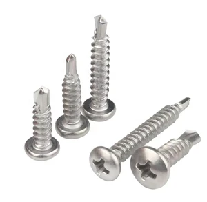 Rhinails Round Head Phillips Self-Tapping Screw Metric Carbon Steel 13-50mm Fine Thread Galvanized Coating Self Drilling Screws