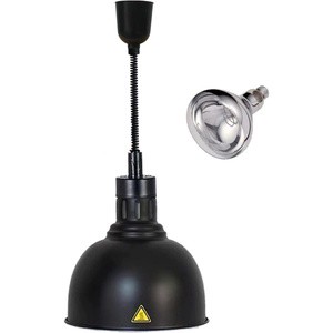 Hanging Iron Buffet Food Warmer Lamp with Energy Saving & Temperature Adjustable Heating for Commercial Use (Black)
