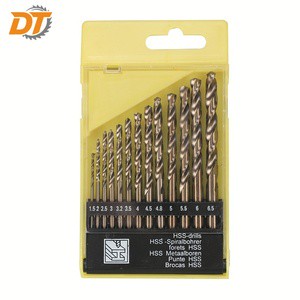 DT 13pcs DIN338 Metric HSS-G Fully Ground Metal Drill Bit Set HSS And HSS Cobalt Drill Bit Set