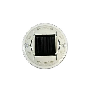 120mm Outdoor Waterproof Solar Road Stud Round Cap Light LED Traffic Warning Light Park Garden Landscape Solar Safety Light