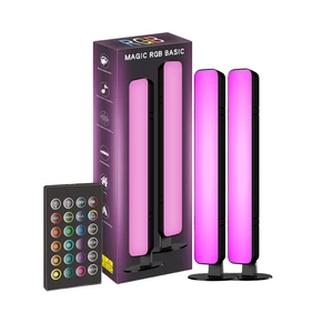 USB Smart LED Light Bar RGB 16 Color Changing Music Sync Ambient Lamp Voice Control White PC Gaming Room