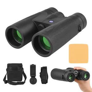 10x42 12x42 HD Binoculars - BAK4 FMC Lens Waterproof 5.7 Wide View - For Bird Watching Hunting Hiking Travel