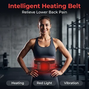 Rechargeable Wireless Red Light Vibration Waist Support Heated Lumbar Therapy Belt Electric Waist Massager