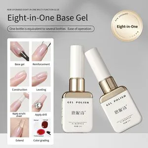 8 In 1 Functional Base Nail Gel For Smoothing Adhesive Drilling Base Strengthening Nail Extension Light-Curing Gel Polish