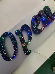 Effect LED Advertising Light LED Starry Neon Sign Hollowout Illuminated Letters