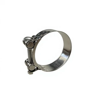 Heavy Duty T Bolt Hose Clamp Galvanized Steel High Pressure Single Bolt Adjustable Pipe Clamp Inch