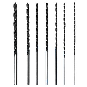 7pcs 300mm Three Point Extra Long Wood Drill Bit Set Drilling Tools Round Shank Woodworking Long Drill Bits