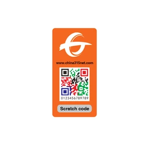 Custom Security Labels Anti-counterfeit Scratch Number Verify 3D Tamper Evident Qr Code Stickers for Brand Product Protection